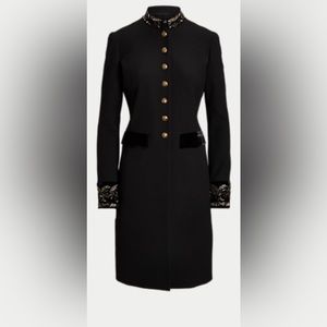lauren ralph lauren Embroidered Tricotine Coat 4